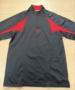 adidasハーフジップ長袖シャツ