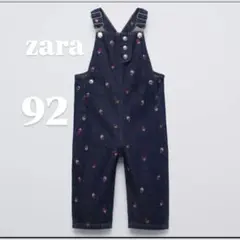 【完売品】花柄刺繍デニム オーバーオール 92