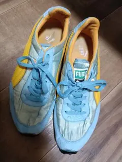 プーマ 23.5 水色 オレンジ色