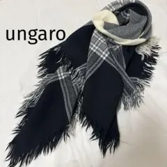 Ungaro チェック柄ストール 大判　スクエア