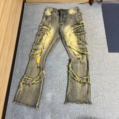 パッチワークデザイン 手縫い　クラストパンツ クラストパンツ パッチワークデザインパンツ CRUST PANTS - メルカリ