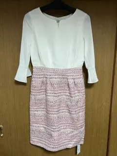 【新品タグ付き】Debut de Fiore ツイード切替ワンピース 36（S）