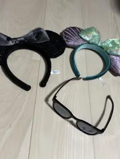 ディズニー カチューシャ ミッキー ミニー サングラス 3点セット