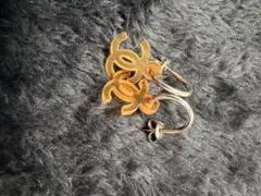 【正規品】CHANEL シャネル ココマーク アクリル フープ ピアス