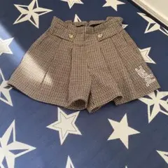 チェック柄 ハーフパンツ ゴムウエスト