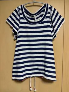 美品 スナオクワハラ 紺 ボーダーのサムネイル