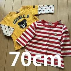 ホットビスケッツ　ミキハウス　Tシャツ 2枚セット 70サイズ