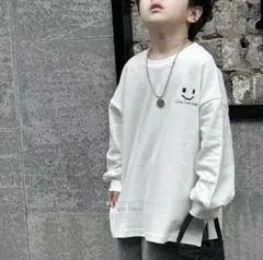 春 秋 スウェット　子供服 ジュニア キッズ プリント トレーナー 160cm