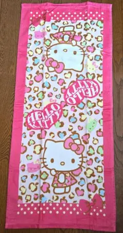 新品　しまむら　ハッピーバッグ　ハローキティ フェイスタオル ヒョウ柄