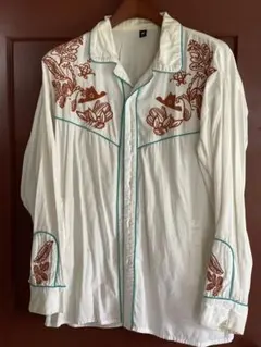 メンズ　ウエスタン刺繍 長袖シャツのサムネイル