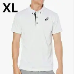 アシックス メンズ ポロシャツ 半袖 ゴルフウェア XL ホワイト