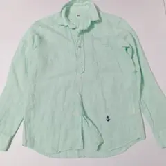 サンフランシスコ リネンシャツ 長袖 ミントグリーン メンズ L 美品のサムネイル