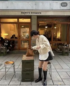 美品　bunny flower ニットカーディガン