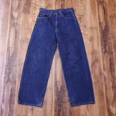 ジーユー バギージーンズ バギー ワイド メンズ 28 ネイビー QX4