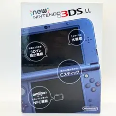 画面無傷✨new ニンテンドー3dsLL メタリックブルー✨極美品✨純正充電器付