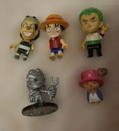 ONE PIECE ペットボトルおまけ フィギュアストラップ 5個セット