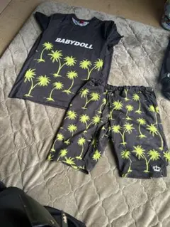 BABYDOLL ヤシの木プリント ルームウェアセット