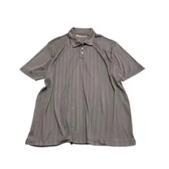 半袖ポロシャツ　ストライプ柄　PERRY FLLIS ブラウン　2XL 8bのサムネイル
