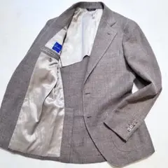 gabo テーラードジャケット イタリア製 麻 リネン シルク 背抜き 茶 42