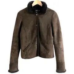 【羊革ブラウン】アニエスベー　Specialレザージャケット　革ジャン CU32 BLOUSON レザーブルゾン ｜agnès b. FEMME（ファム