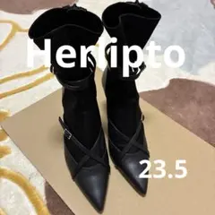 Her lip to ダブルベルト ショートブーツ ブラック 37のサムネイル