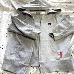 DOUBLE.B ミキハウスグレー フード付きパーカー 90