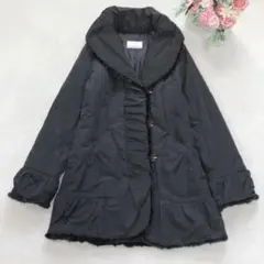 美品 エムプルミエブラック ダウンコート レディースアウター シンプル Sのサムネイル