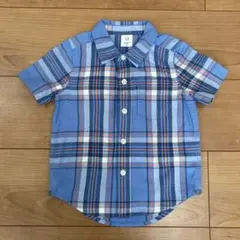 baby GAP 半袖チェックシャツ 18-24ヶ月