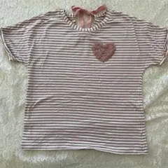 アンドラブ ストライプ ハート刺繍Tシャツのサムネイル