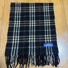 BURBERRY ノバチェック マフラー ラムウール ネイビー 英国製 - メルカリ