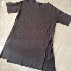 GRL サイドスリット 半袖カットソー チャコールグレー F