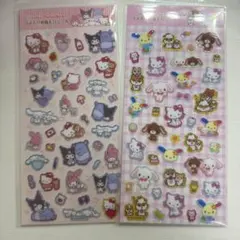 【正規品】Sanrio ラメ入り樹脂もりシール　2セット (おまけ付)