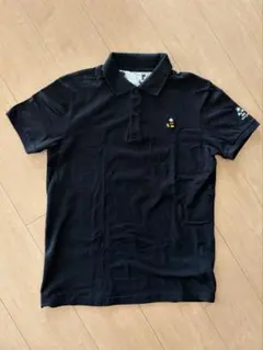 Disney ポロシャツ　半袖　ミッキーマウス　ブラック　Mサイズ