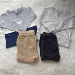 《80㎝まとめ売り》キッズ用ロンT/キッズ用パンツ2セット