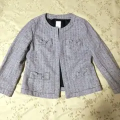 テチチ ツイードジャケット リボン M