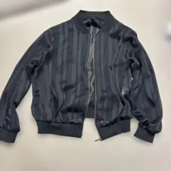 Mサイズ ストライプシアーブルゾン　黒