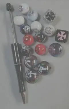 カスタムボールペン　ビーズセット　クロム