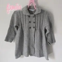 【80】ファミリア　カーディガン　ウール