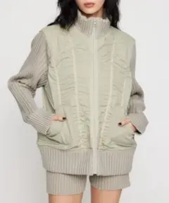 LAGUA GEM KNIT DOCKING ブルゾン美品