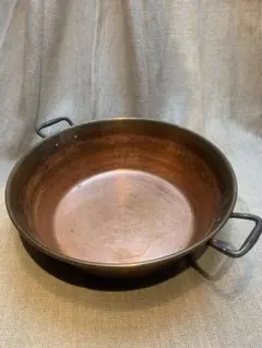オーバル銅鍋　両手鍋　フランスアンティーク オーバル銅鍋 両手鍋 フランスアンティーク キッチン・食器