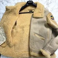 40size/AVIREX B-3 大戦モデル ムートンジャケット USA製 羊