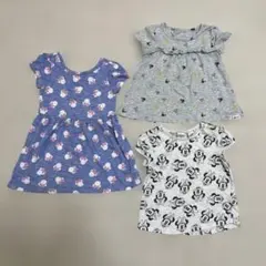 女の子　ミニーマウスセット　半袖Tシャツ　ワンピース　90cm まとめ売り