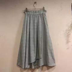 新品【miroir de ensuite】チェック柄 ロングスカート Mサイズ