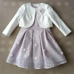 く*め様 美品　プティマイン　フォーマル　ワンピース　パープル　110㎝