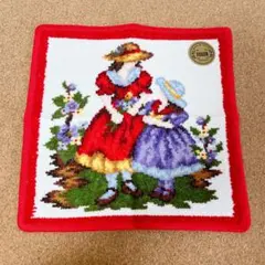 新品未使用 FEILER 花と少女の刺繍ハンカチ