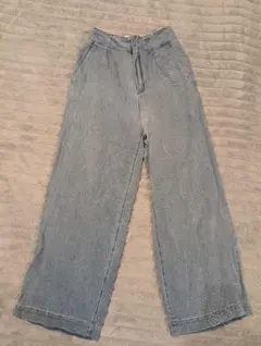 デニム ワイドレッグパンツ サイズ38 ブルーのサムネイル