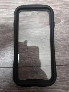 アイフェイス iPhoneSE2用ハードケース 透明　ブラック