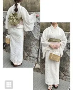 レース 浴衣セット ホワイト レース浴衣【新品未使用】