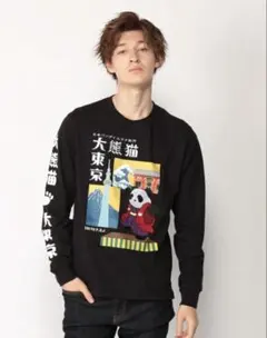 PANDIESTA JAPAN/"大東京 大熊猫/歌舞伎パンダ" 長袖Tシャツのサムネイル