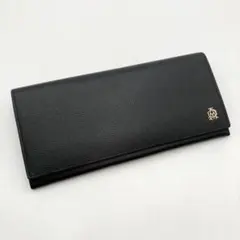 未使用級✨ dunhill ベルグレイブ 長財布 二つ折り 黒 レザー ロゴ金具